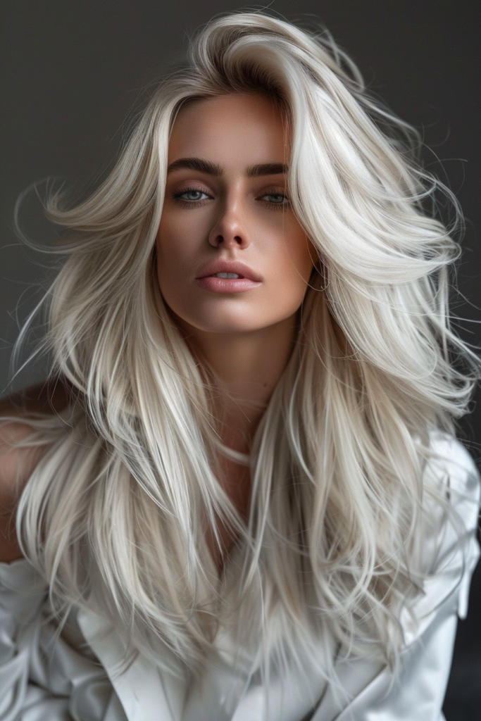 Icy Blonde Balayage Hair Ideas