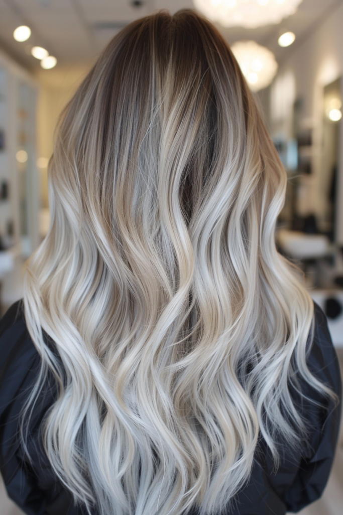 Icy Blonde Balayage Hair Ideas