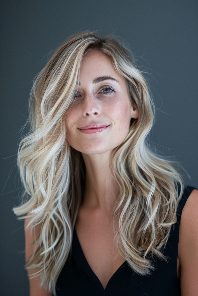 Icy Blonde Balayage Hair Ideas