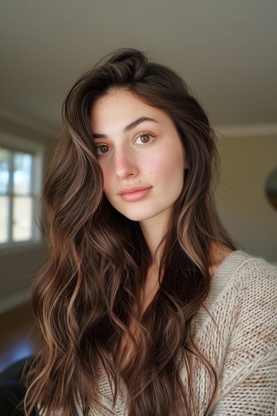 Brown Hair With Highlight Color Ideas 19