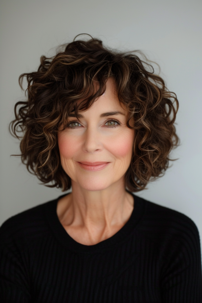 93+ Curly Hairstyles for Women Over 60