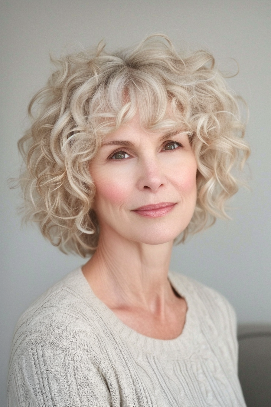 Curly Hair Ideas For Over 60s 26