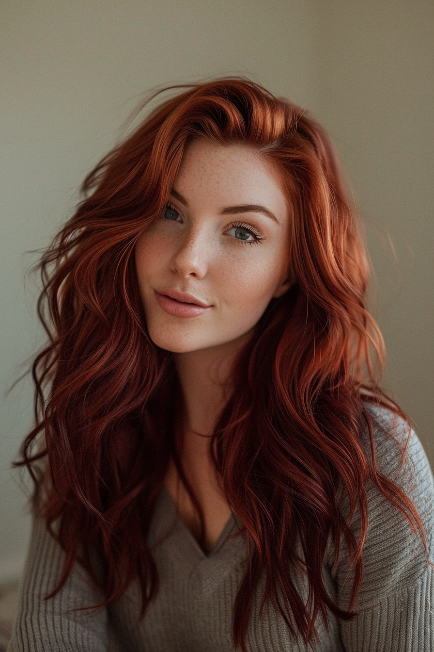 Dark Red Hair Color Ideas 10
