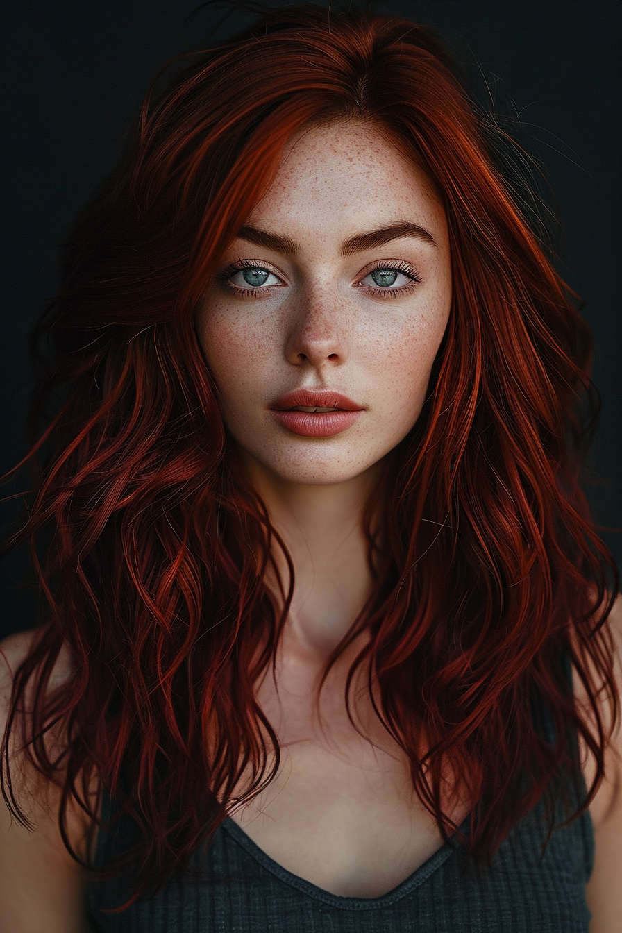 Dark Red Hair Color Ideas 11