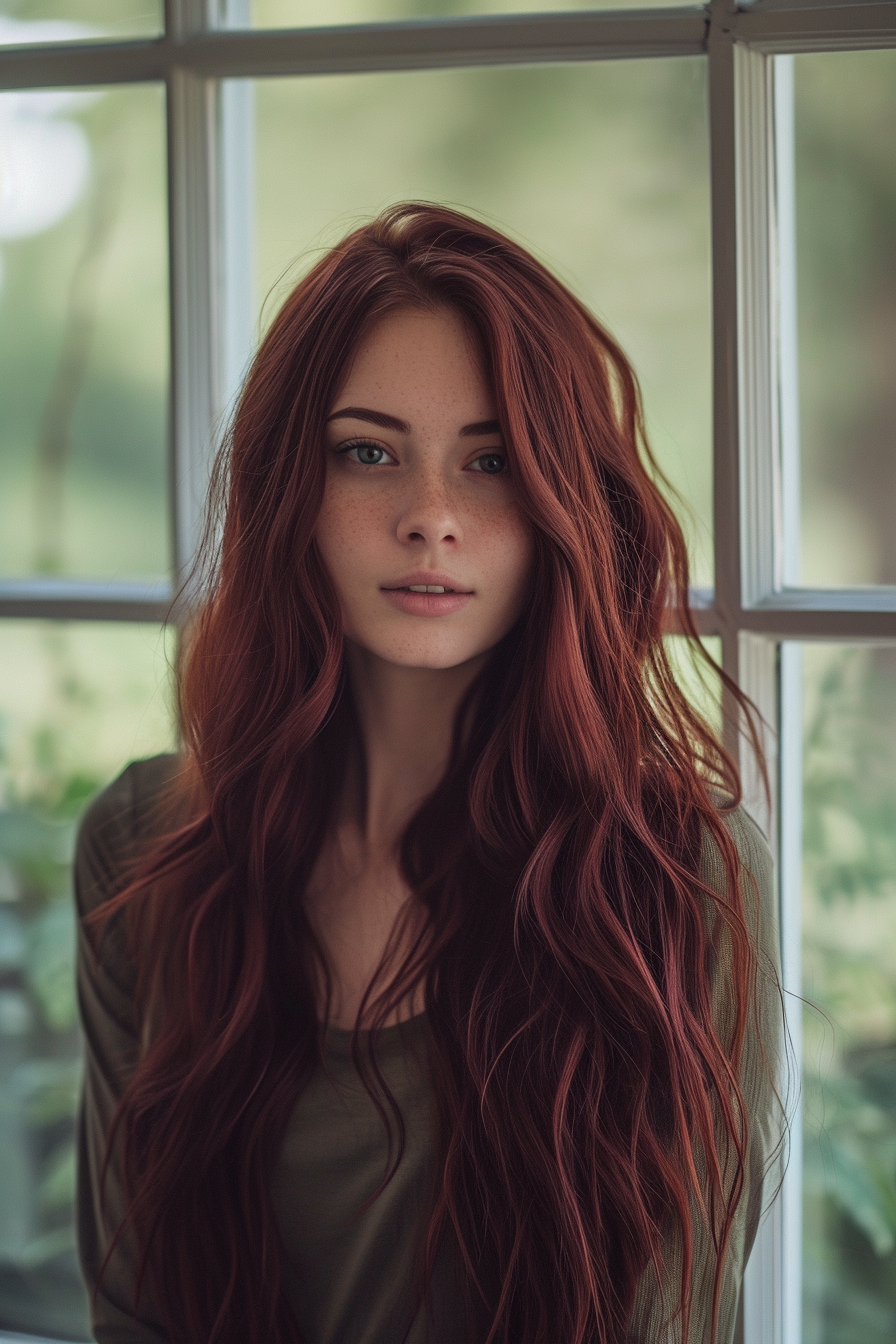 Dark Red Hair Color Ideas 24