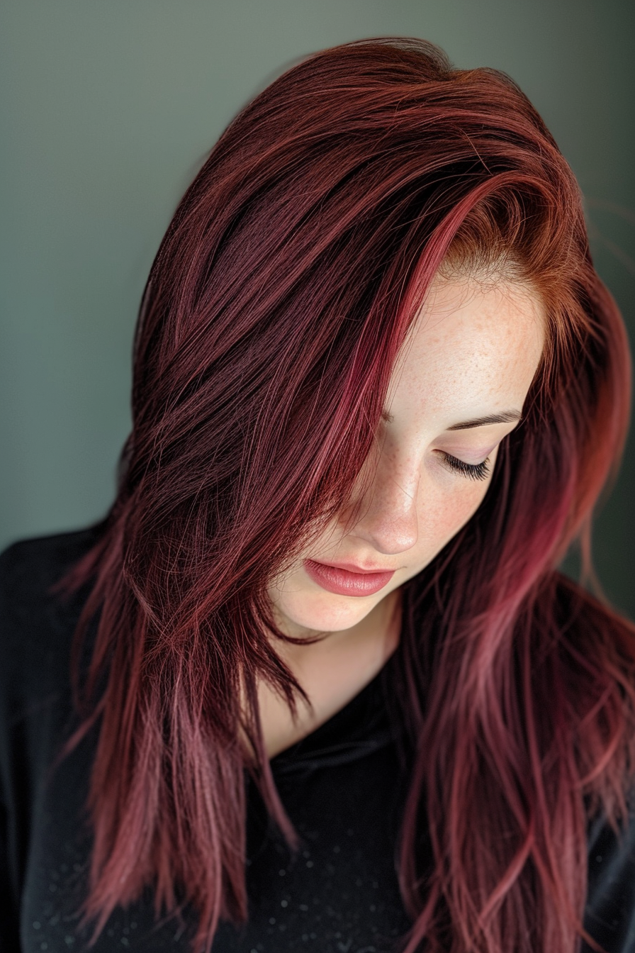 Dark Red Hair Color Ideas 28