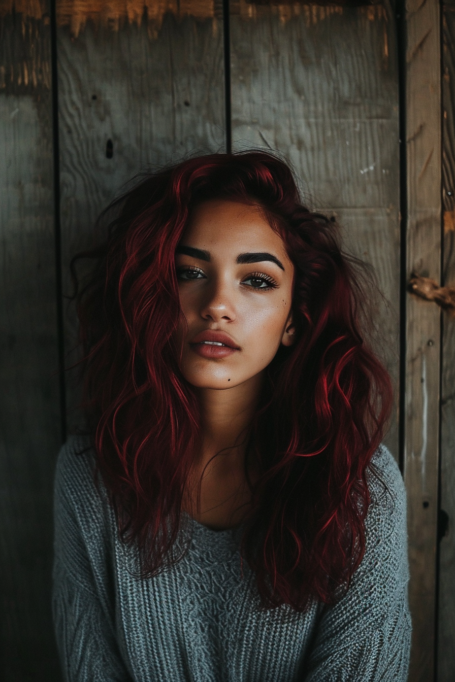 Dark Red Hair Color Ideas 39