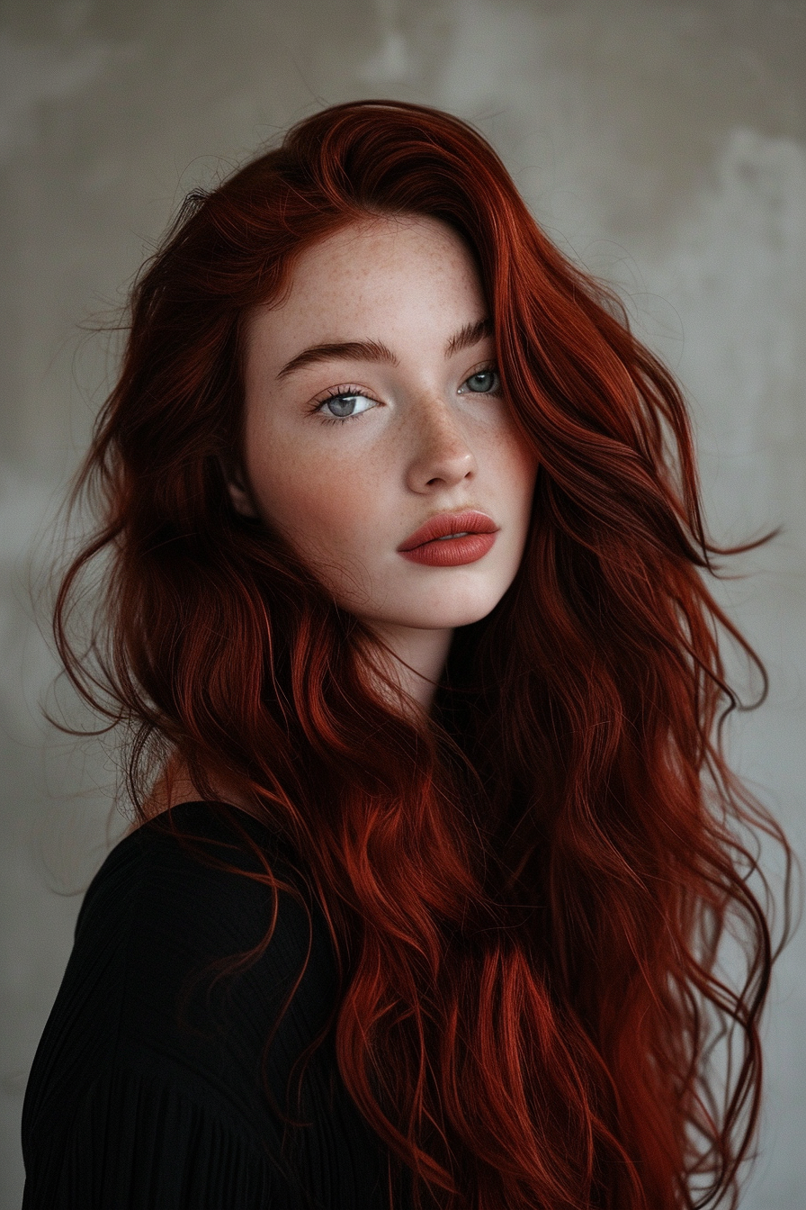 Dark Red Hair Color Ideas 52