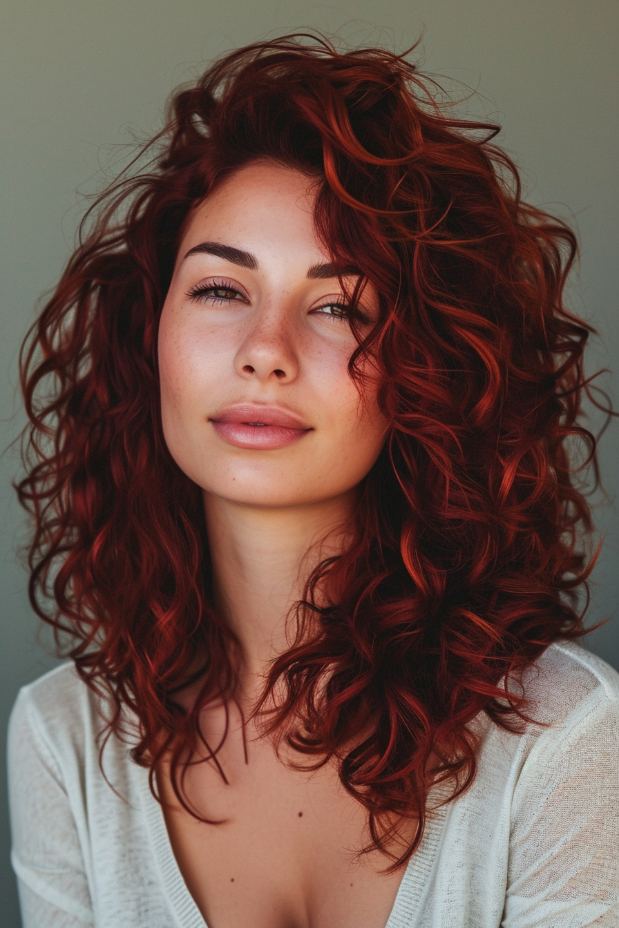 Dark Red Hair Color Ideas 57