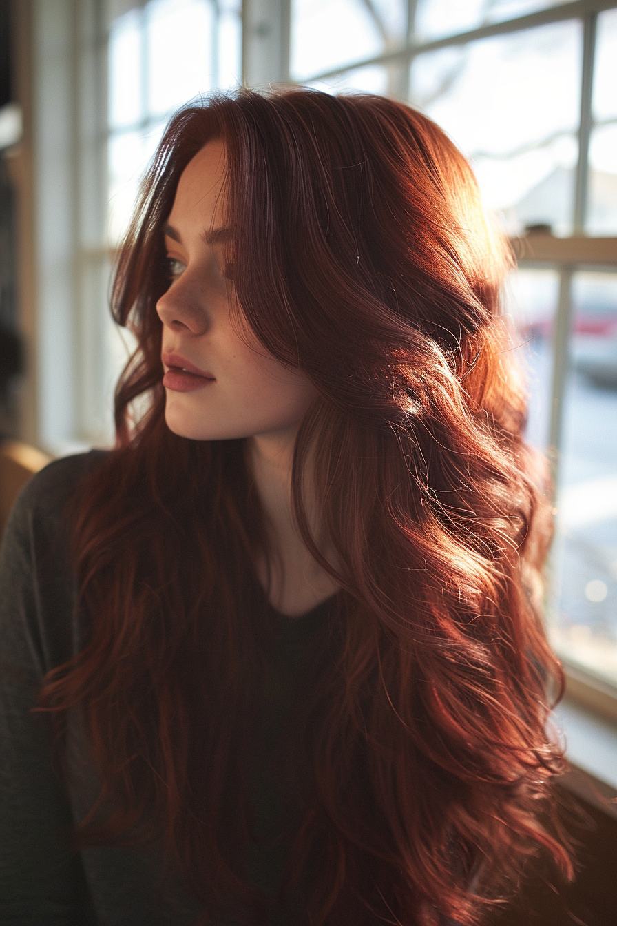 Dark Red Hair Color Ideas 65