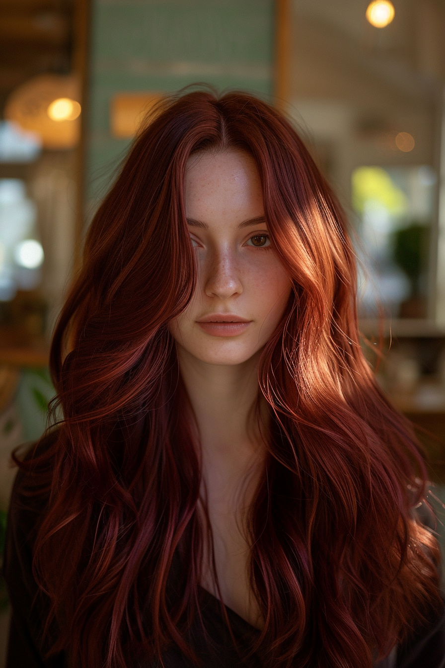 Dark Red Hair Color Ideas 66