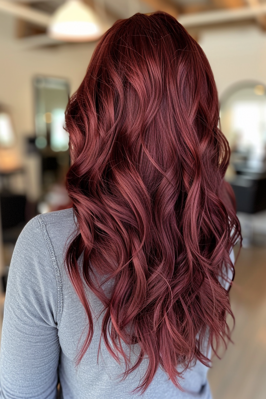 Dark Red Hair Color Ideas 68