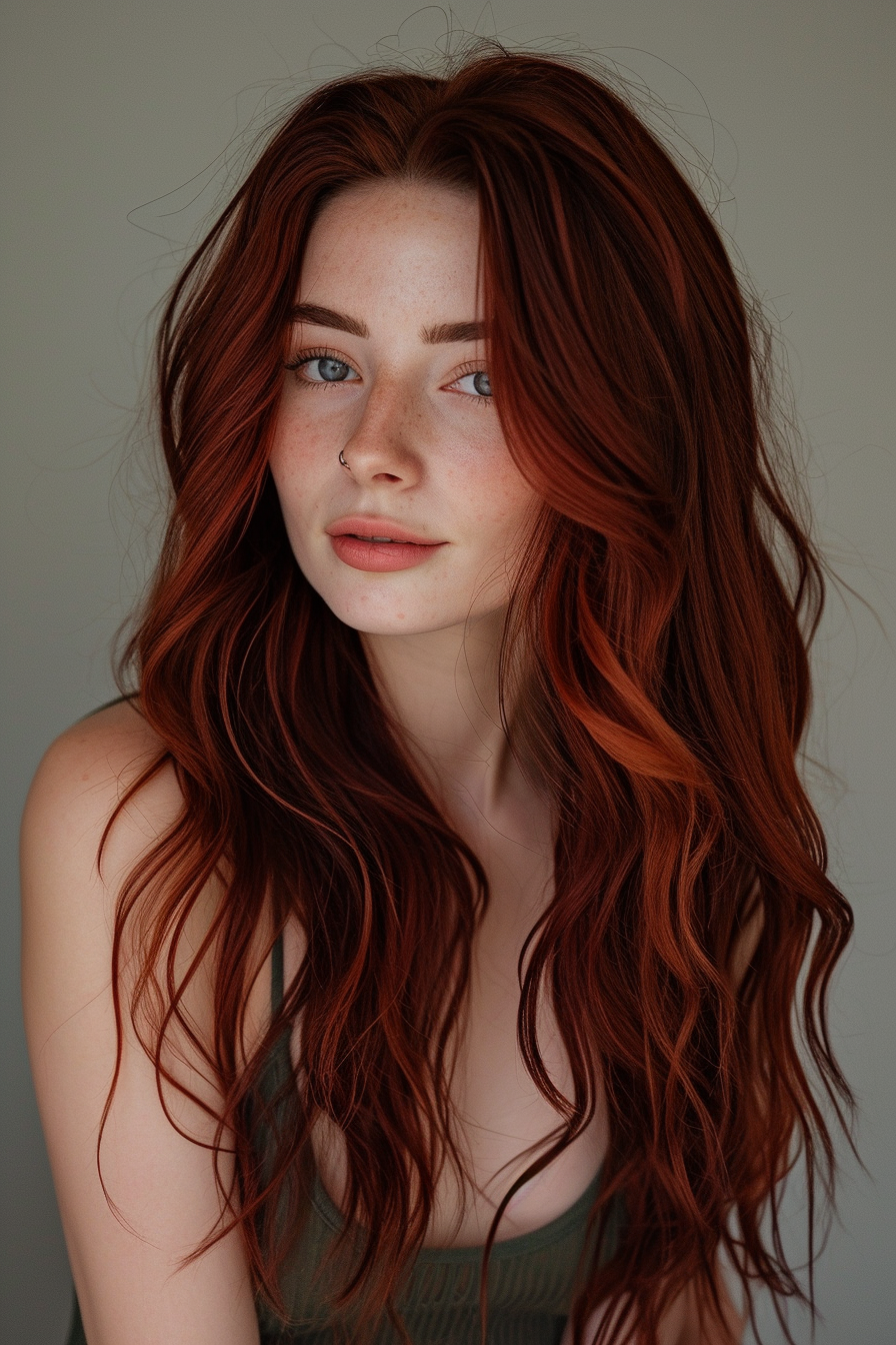 Dark Red Hair Color Ideas 7