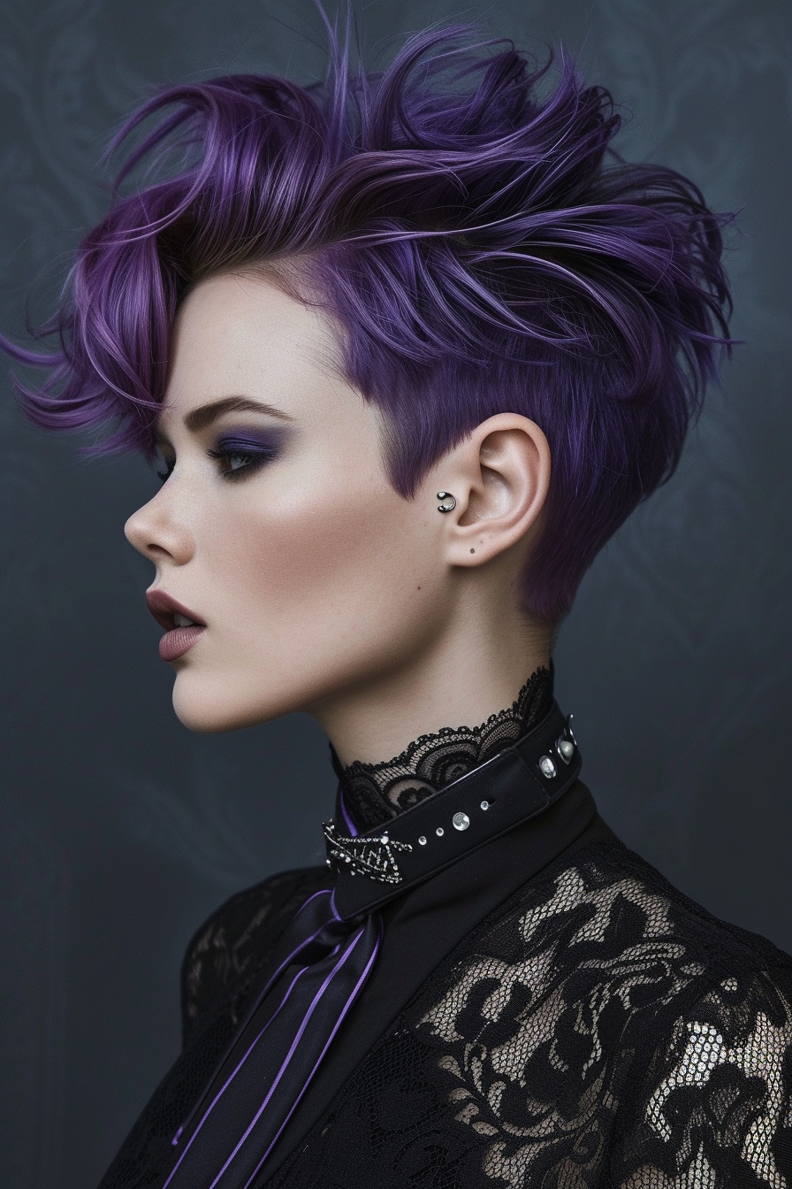 Midnight Purple Hair Ideas 12