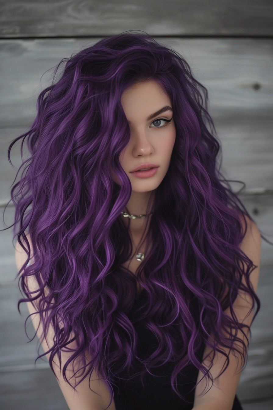 Midnight Purple Hair Ideas 13
