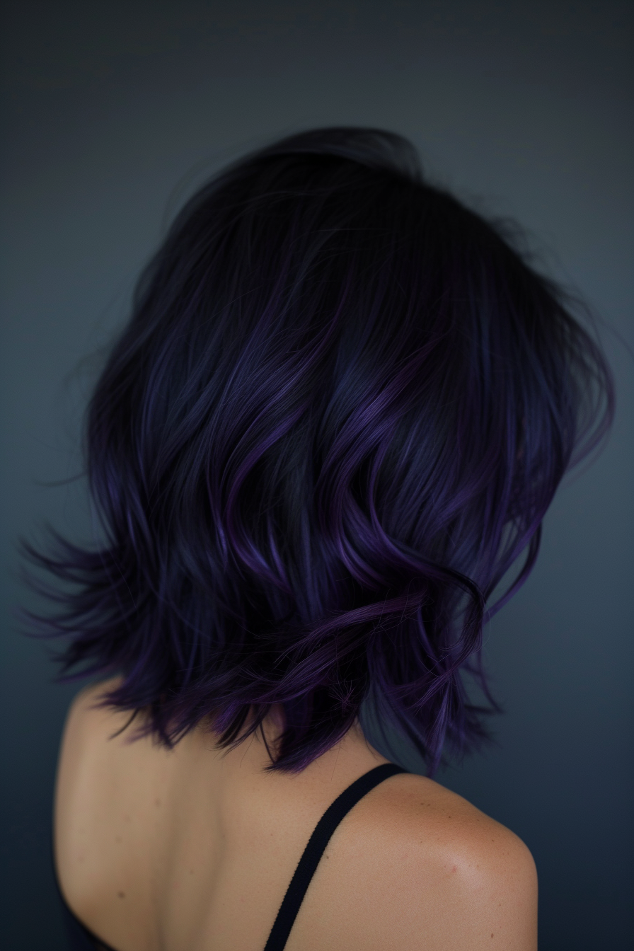 Midnight Purple Hair Ideas 16