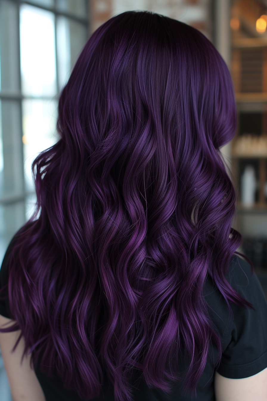 Midnight Purple Hair Ideas 17