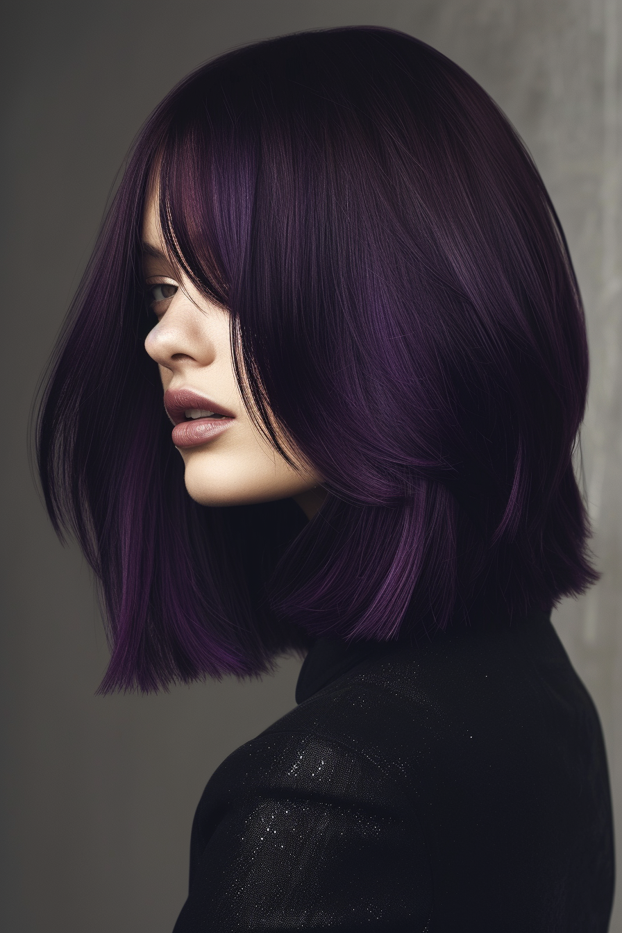 Midnight Purple Hair Ideas 18