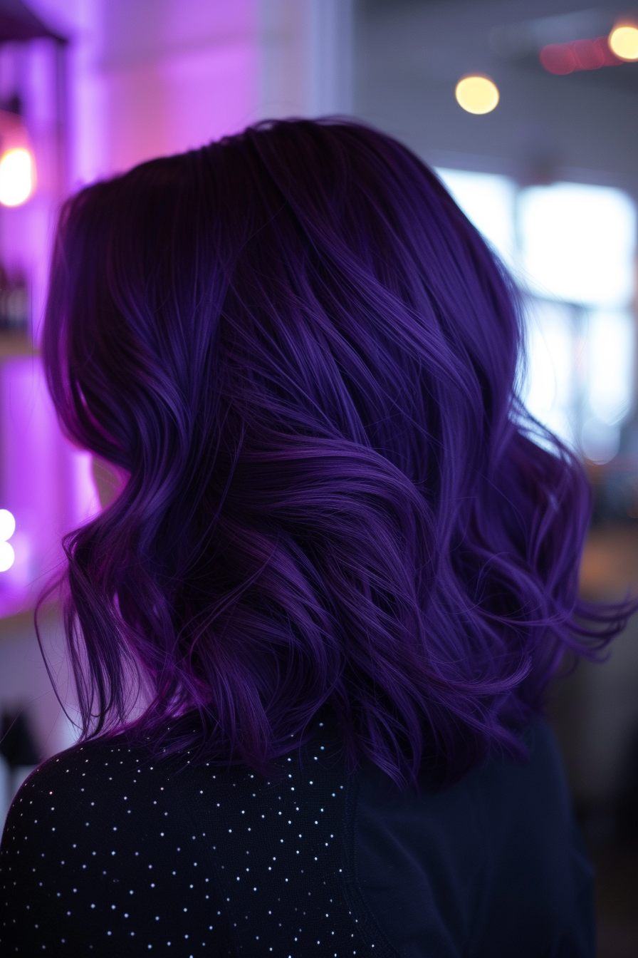 Midnight Purple Hair Ideas 20