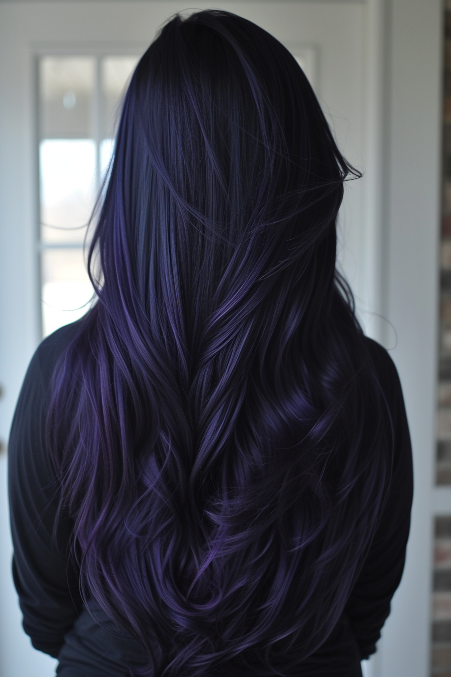 Midnight Purple Hair Ideas 21