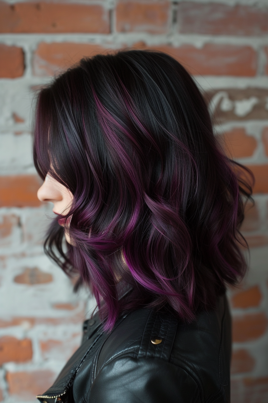 Midnight Purple Hair Ideas 22