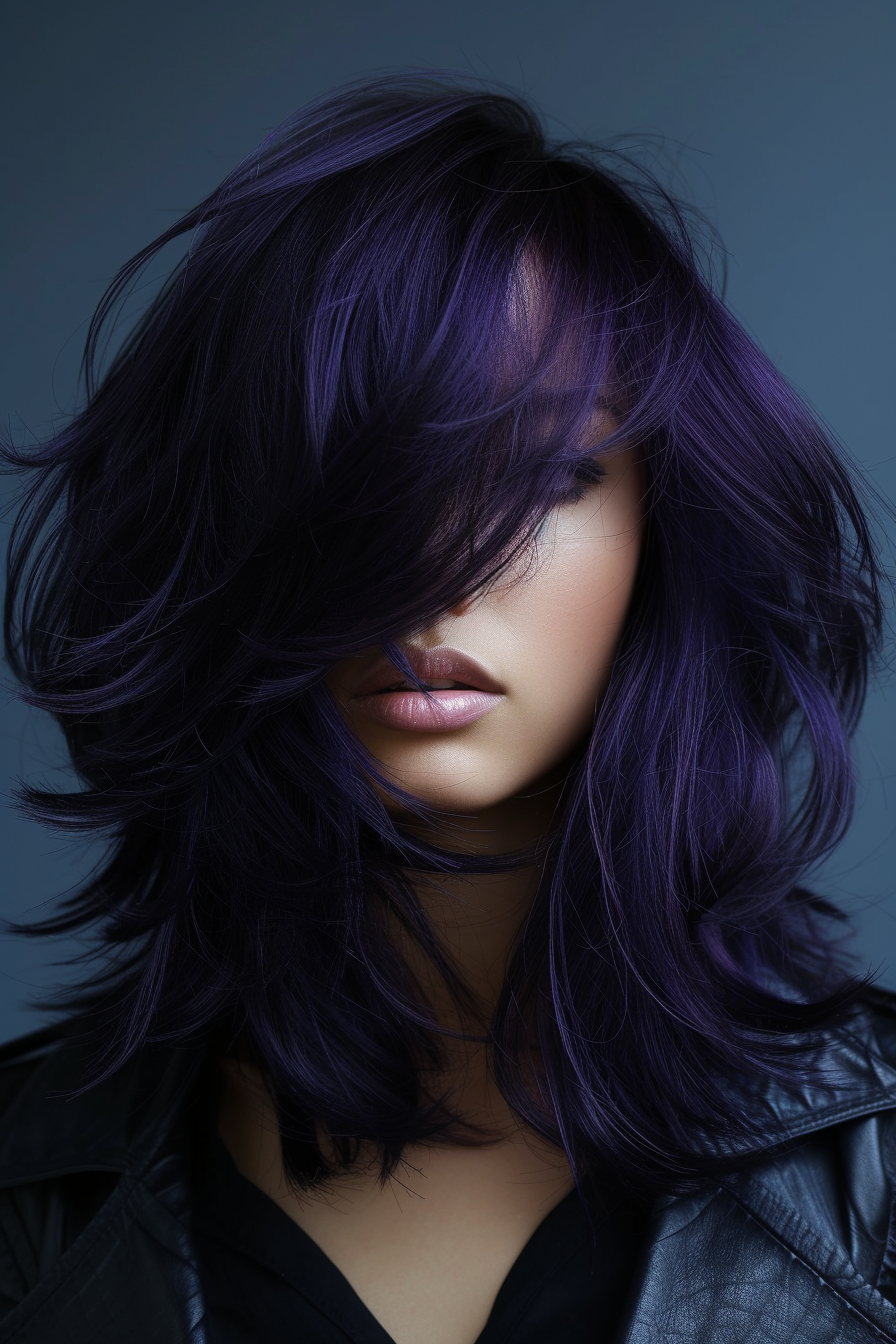 Midnight Purple Hair Ideas 24