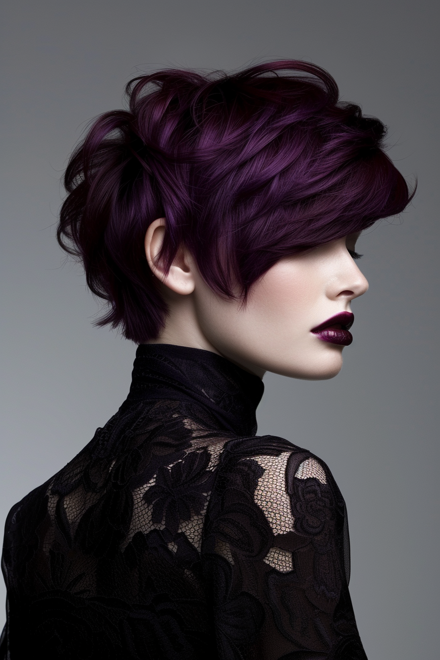 Midnight Purple Hair Ideas 26