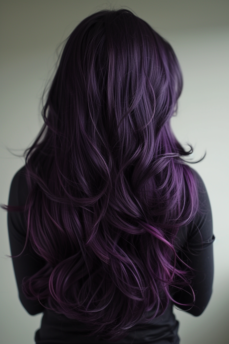 Midnight Purple Hair Ideas 28