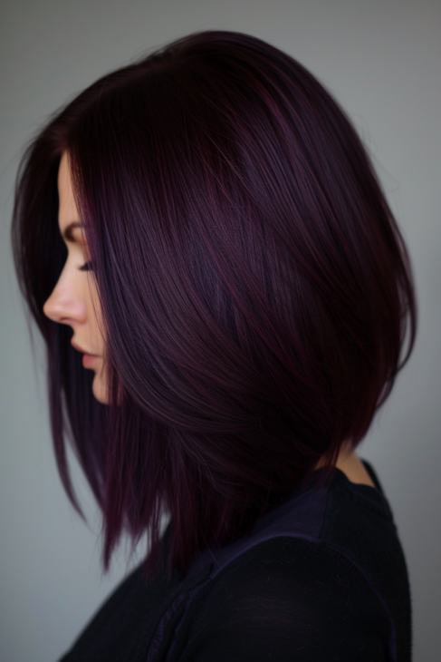 Midnight Purple Hair Ideas 30