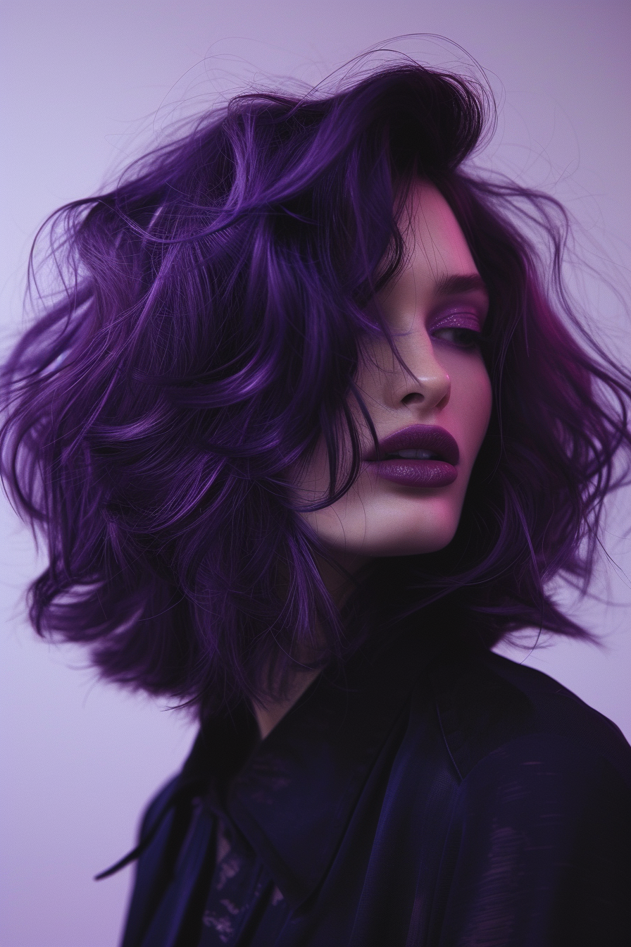 Midnight Purple Hair Ideas 32