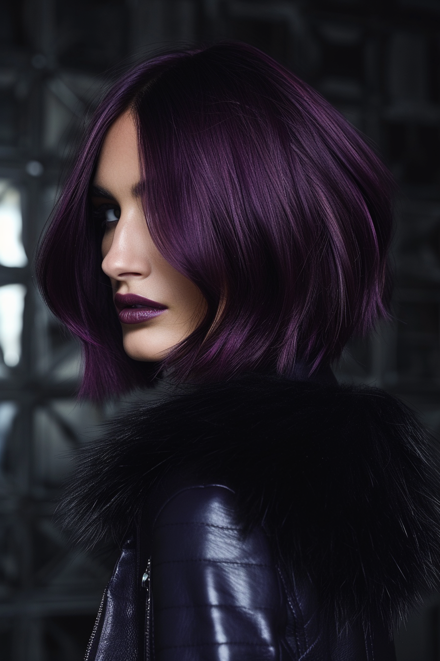 Midnight Purple Hair Ideas 33