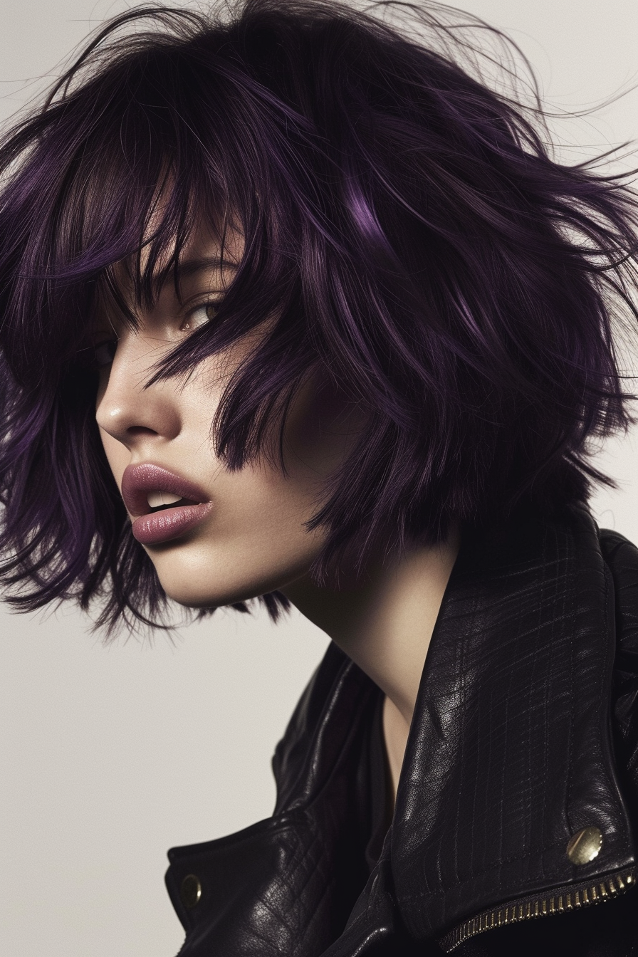 Midnight Purple Hair Ideas 36
