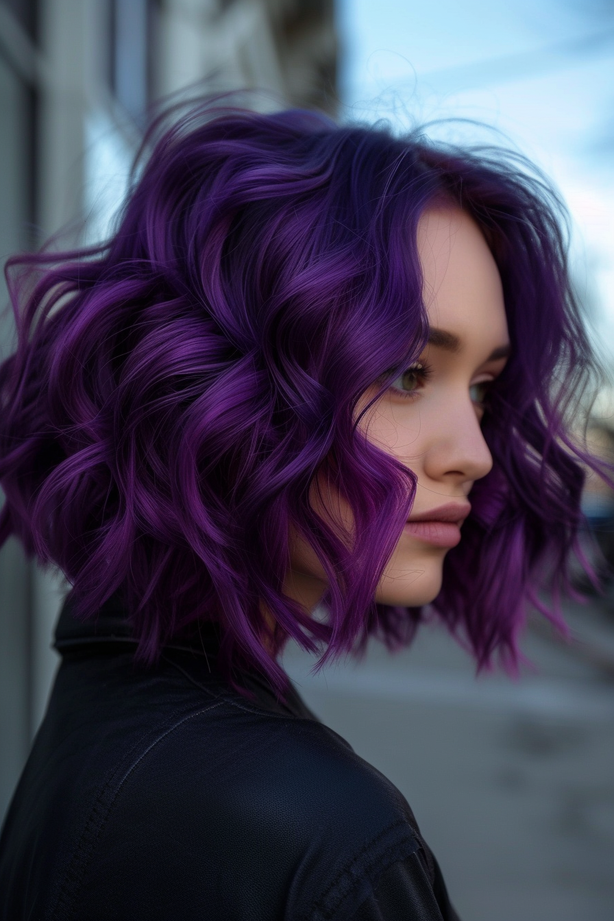 Midnight Purple Hair Ideas 39