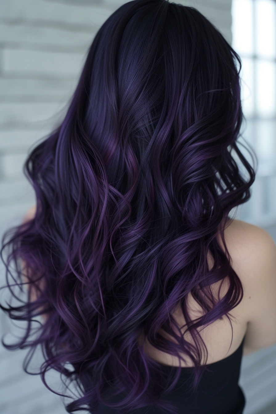 Midnight Purple Hair Ideas 42