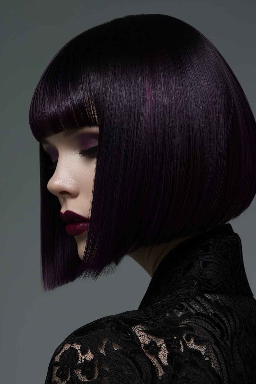 Midnight Purple Hair Ideas 43