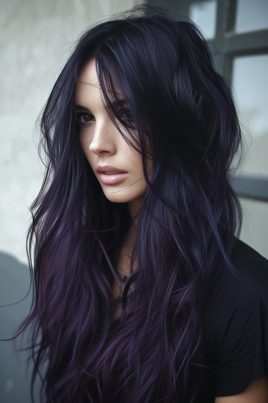 Midnight Purple Hair Ideas 6