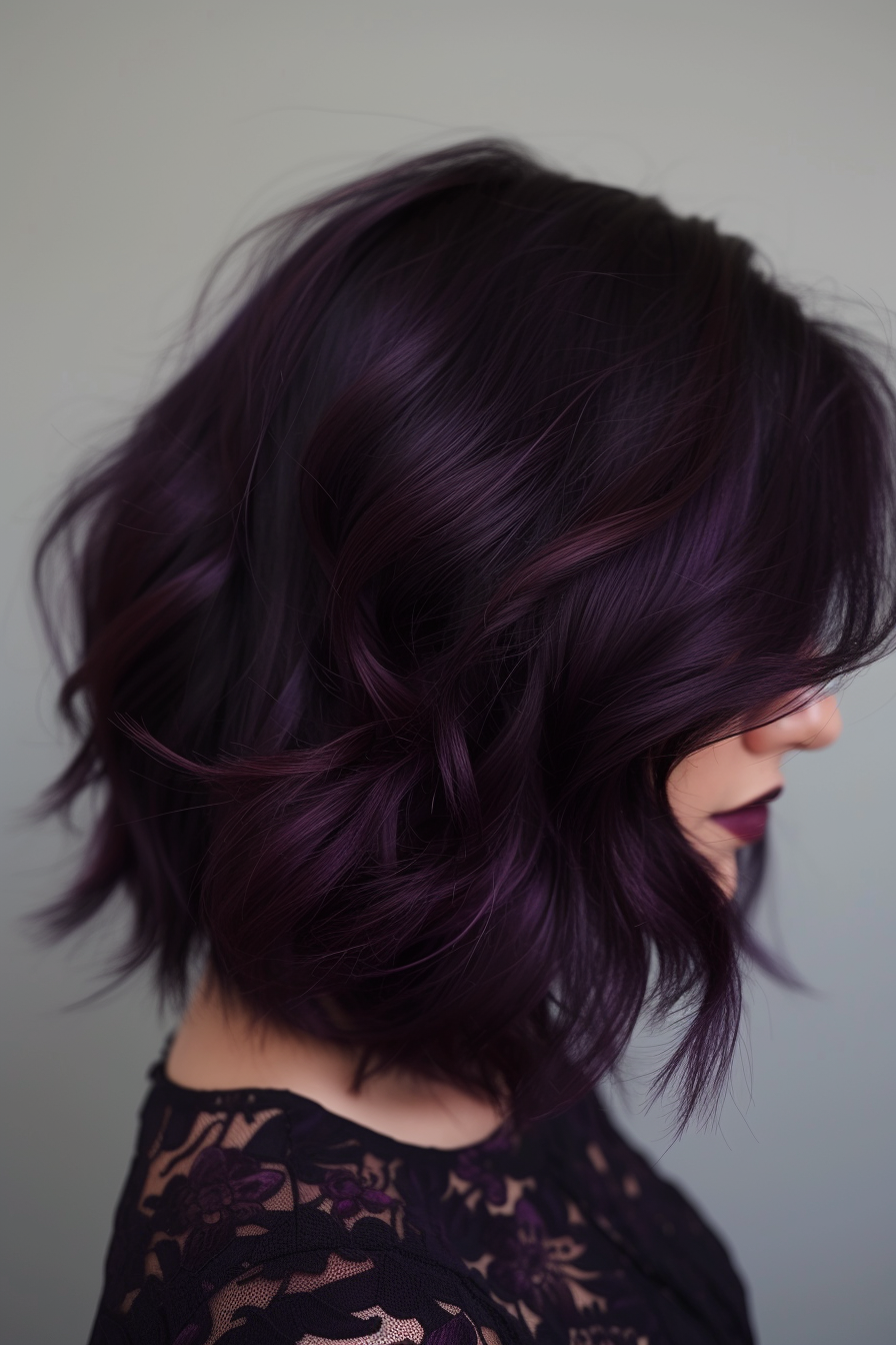 Midnight Purple Hair Ideas 7