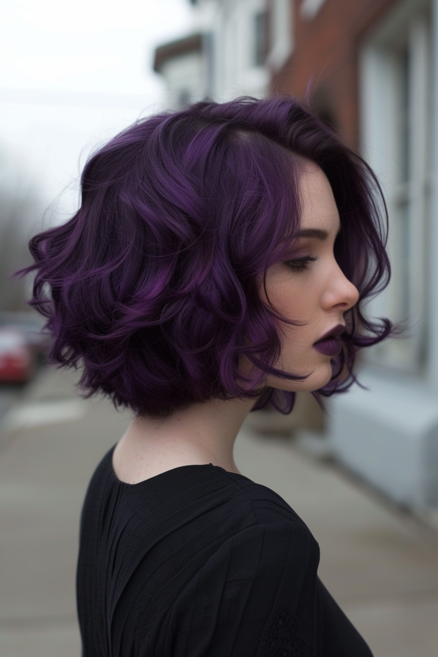 Midnight Purple Hair Ideas 8