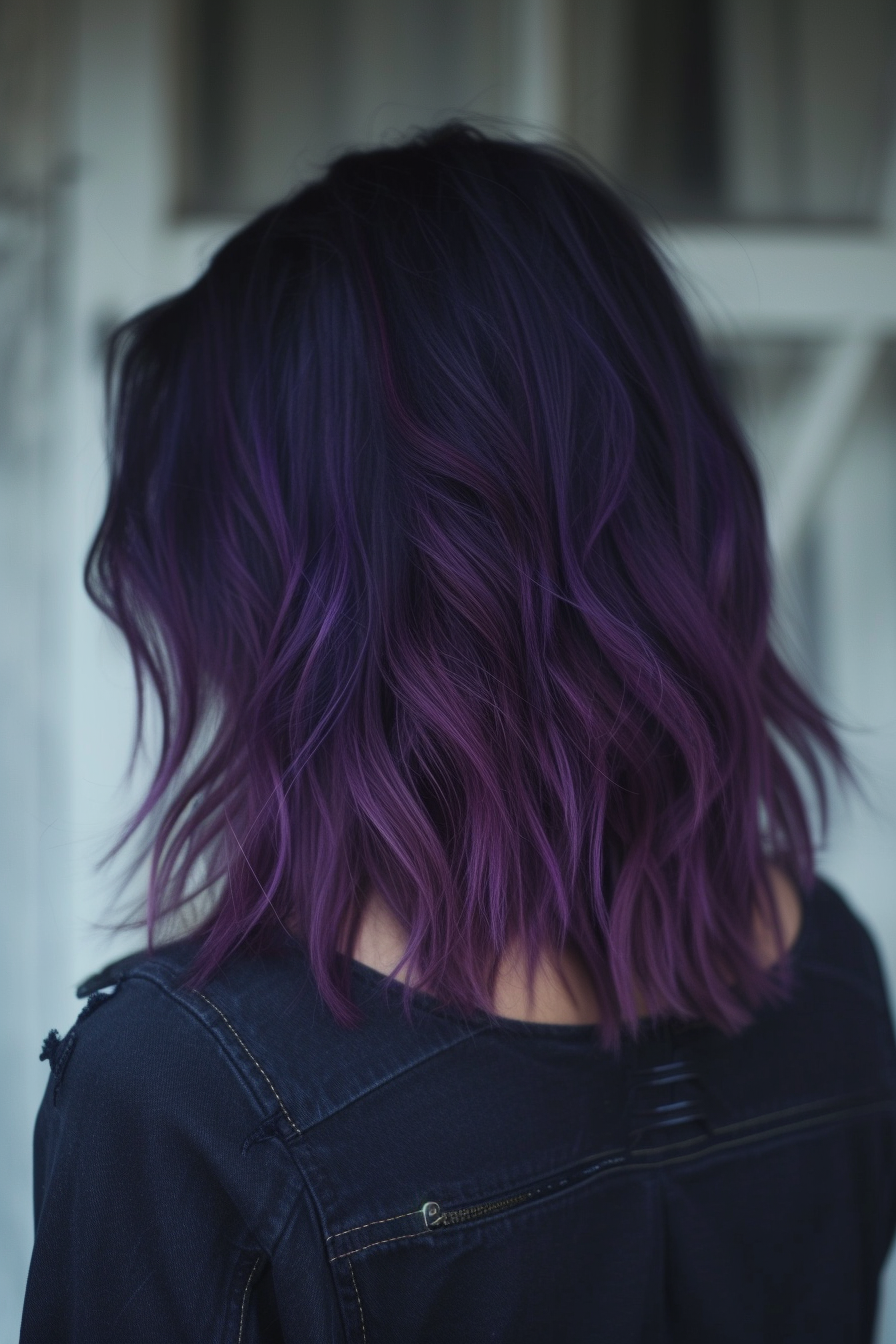 Midnight Purple Hair Ideas 9