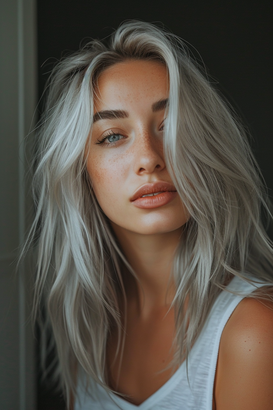 Silver Hair Color Ideas 14