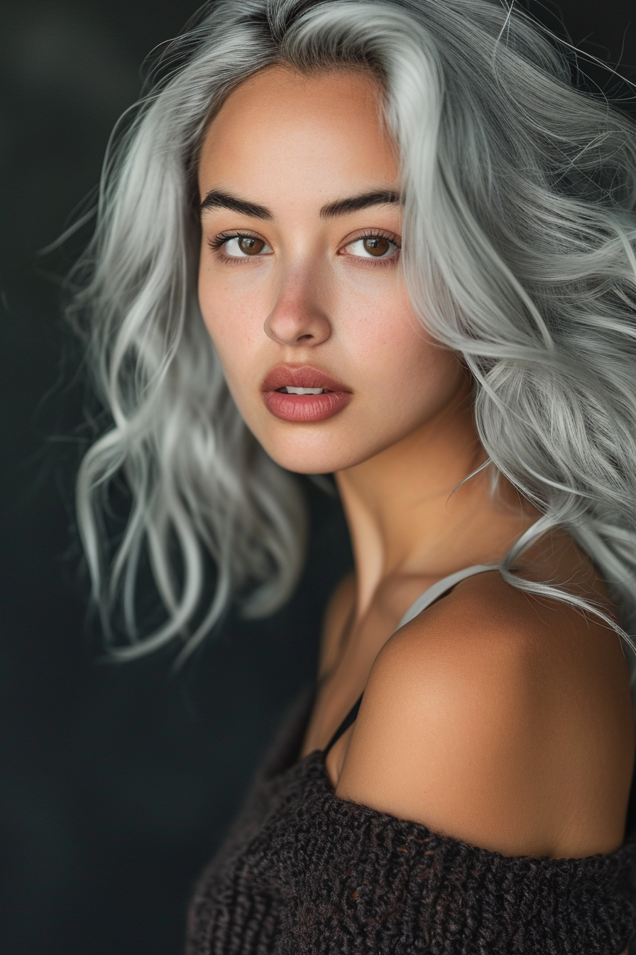 Silver Hair Color Ideas 16