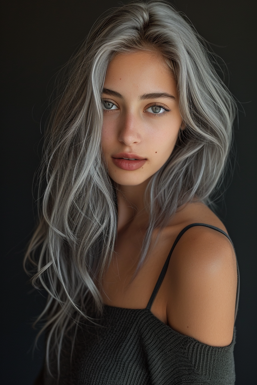 Silver Hair Color Ideas 17