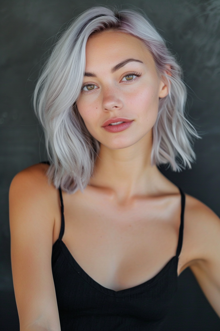 Silver Hair Color Ideas 23
