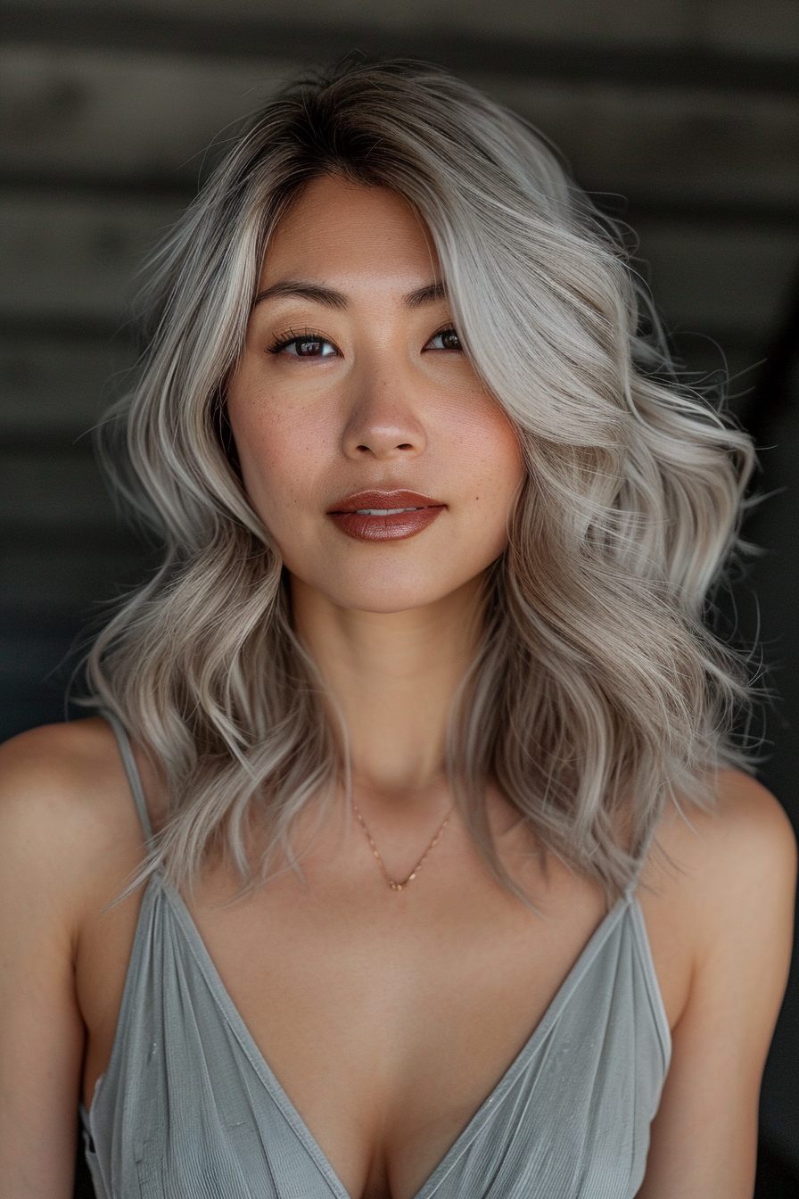 Silver Hair Color Ideas 28