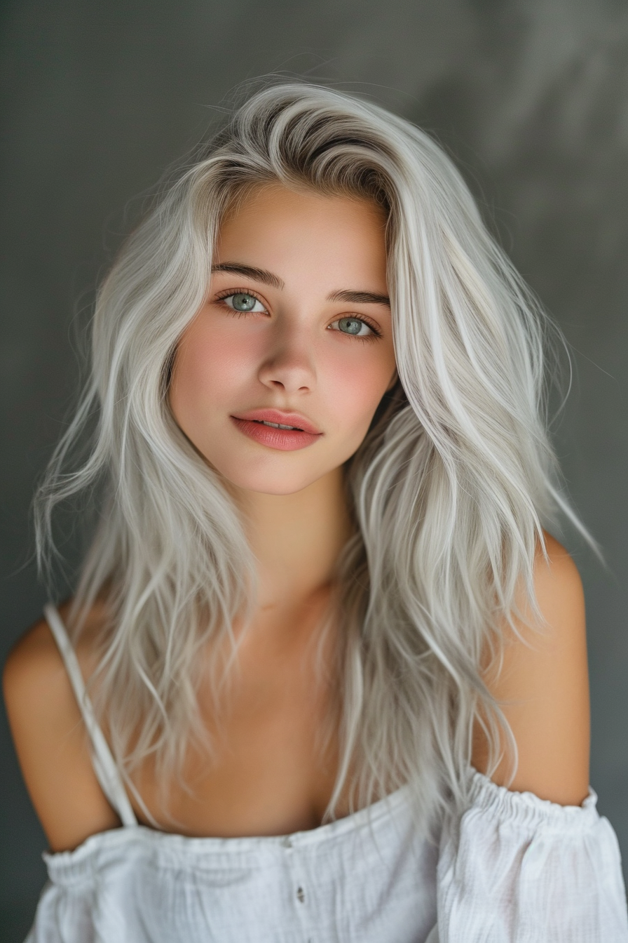 Silver Hair Color Ideas 29
