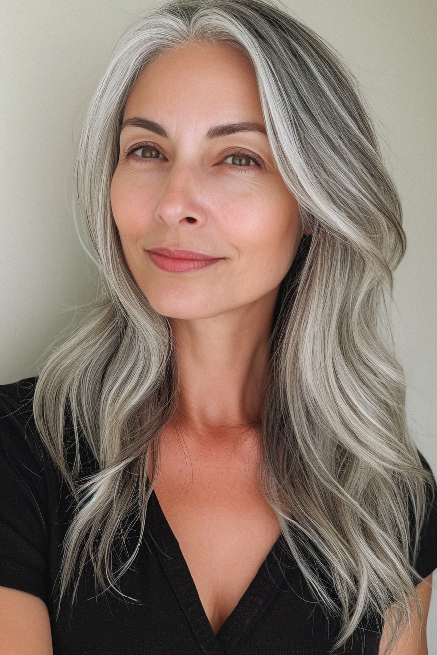 Silver Hair Color Ideas 34