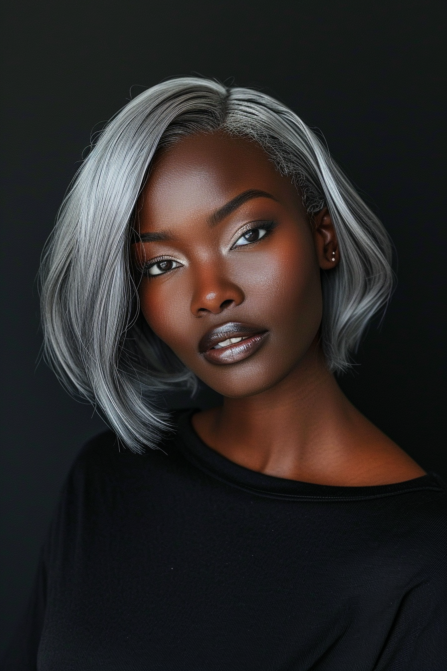 Silver Hair Color Ideas 35