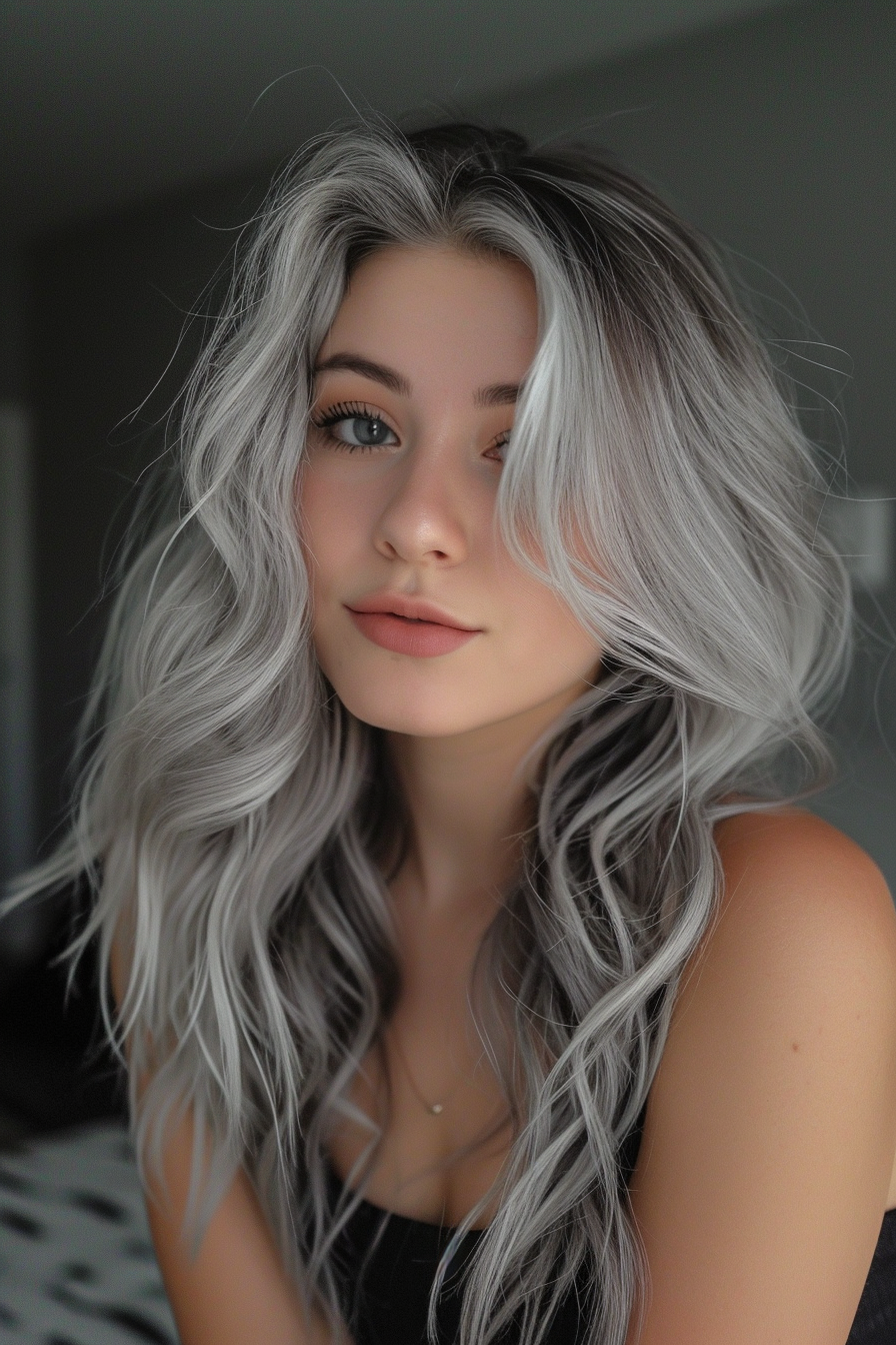 Silver Hair Color Ideas 37
