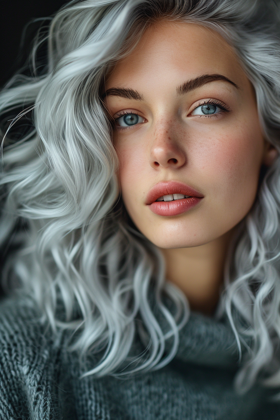 Silver Hair Color Ideas 38