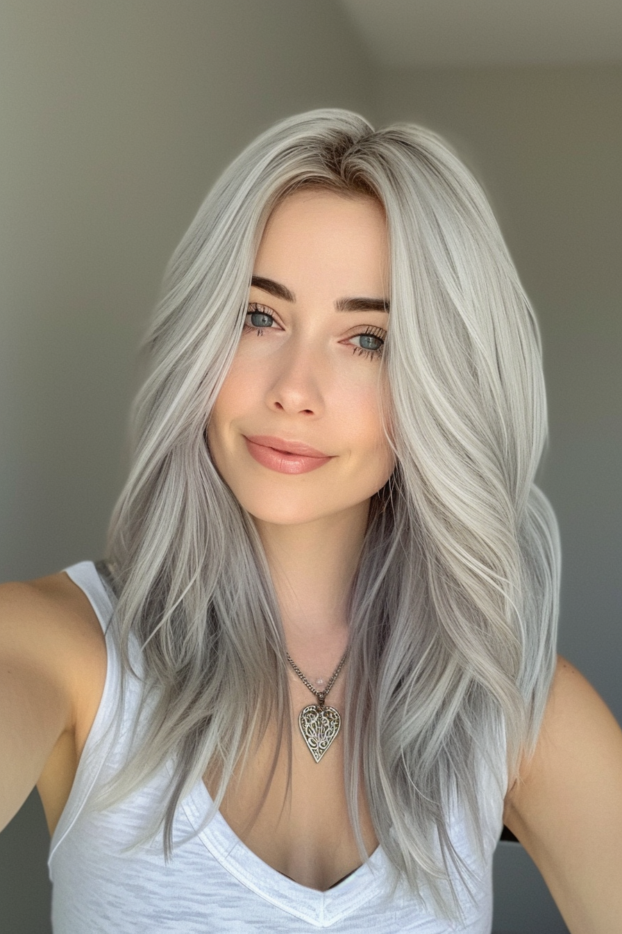 Silver Hair Color Ideas 41